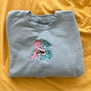 care bears embroidered sweater